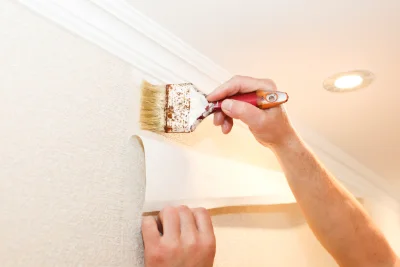 Pose de papier peint à Verne — revêtements muraux et toiles de verre
